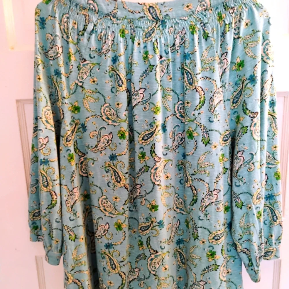 J. Jill Floral Paisley Button-Up Blouse Medium - Picture 3 of 5